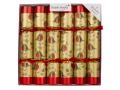 Christmas Crackers 12 stuks Gold Robin