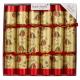 Christmas Crackers 12 stuks Gold Robin