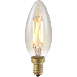 Ledlamp kaars 4W goud 2200 K dimbaar