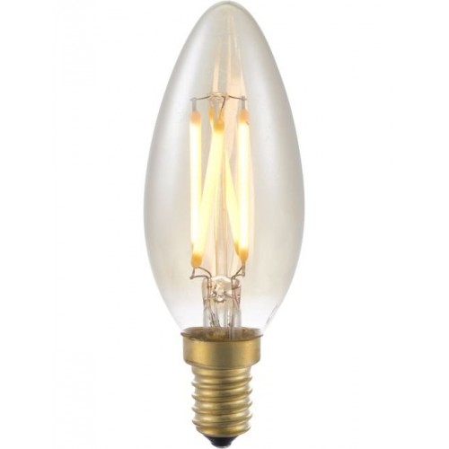 Ledlamp kaars 4W goud 2200 K