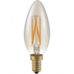 Ledlamp kaars 4W goud 2200 K dimbaar