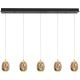 Hanglamp Golden Egg 5 lichts balk