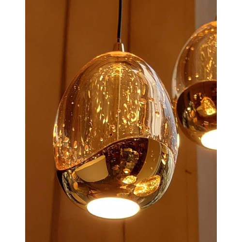 Hanglamp Golden Egg 5 lichts balk