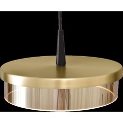 Hanglamp Imperia 4 lichts balk matzwart/goud 130 cm