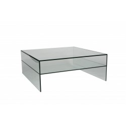 Glazen salontafel 100 x 100 cm