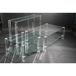 Glazen sidetable 30 x 110 cm