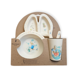 Peter Rabbit dinnerset bamboe