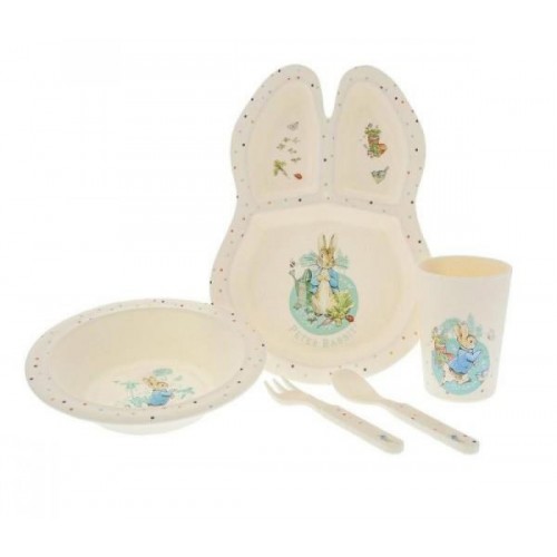 Peter Rabbit dinnerset bamboe