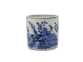 Bloempot porselein in blauw wit